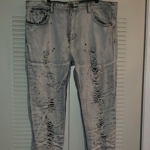 Men's Painted Rum Destroyed Jeans 42 x 32 final